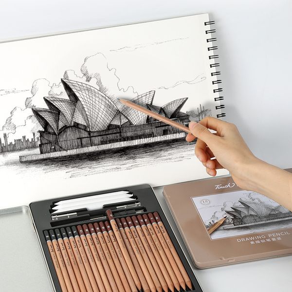 drawing pencil set professional art supplies sketch charcoal pencils art painting stationery set