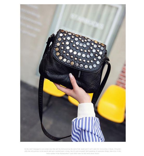 stylish single-shoulder cross-body bag washed leather bag soft surface lady simple mini new rivet lady
stylish single-shoulder cross-body bag washed leather bag soft surface lady simple mini new rivet lady