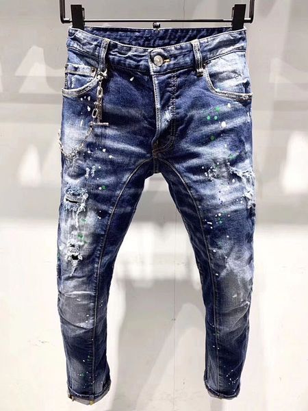 new wholesale new men holes skinny jeans cool distressed jeans designers slim jeans straight motorcycle denim pants trousers size 28-38, Blue
new wholesale new men holes skinny jeans cool distressed jeans designers slim jeans straight motorcycle denim pants trousers size 28-38, Blue