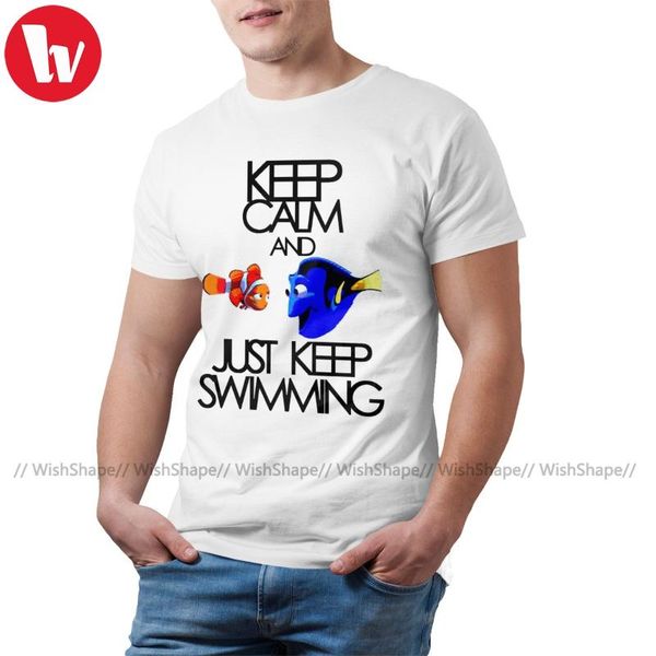 t shirt keep calm and just keep swimming t-shirt printed funny tee shirt streetwear tshirt, White;black
t shirt keep calm and just keep swimming t-shirt printed funny tee shirt streetwear tshirt, White;black
