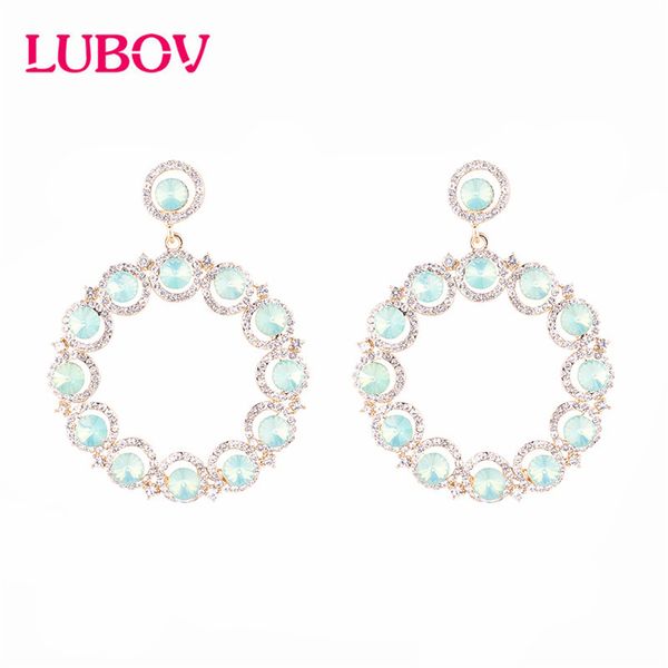 lubov elegant multi-color reson stone round drop earrings crystal loop pendant dangle earrings for women party jewelry new, Silver
lubov elegant multi-color reson stone round drop earrings crystal loop pendant dangle earrings for women party jewelry new, Silver