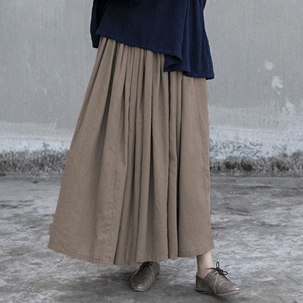 johnature женщины vintage a-line хлопок белье юбки эластичный пояс 2020 весна новых женщин вскользь плиссированные юбки, Black
johnature женщины vintage a-line хлопок белье юбки эластичный пояс 2020 весна новых женщин вскользь плиссированные юбки, Black