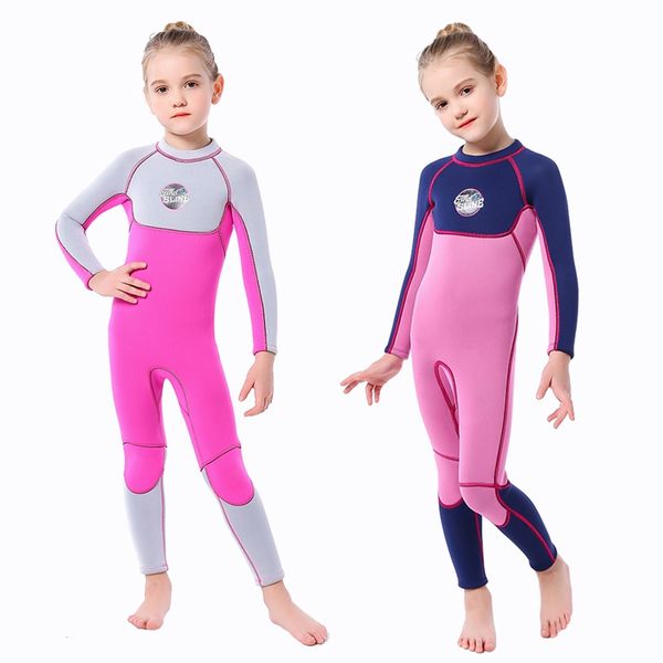 children one-piece surfing suit sunshade thermal 3mm diving suit long sleeve swimsuit swimming diving snorkeling, White
children one-piece surfing suit sunshade thermal 3mm diving suit long sleeve swimsuit swimming diving snorkeling, White
