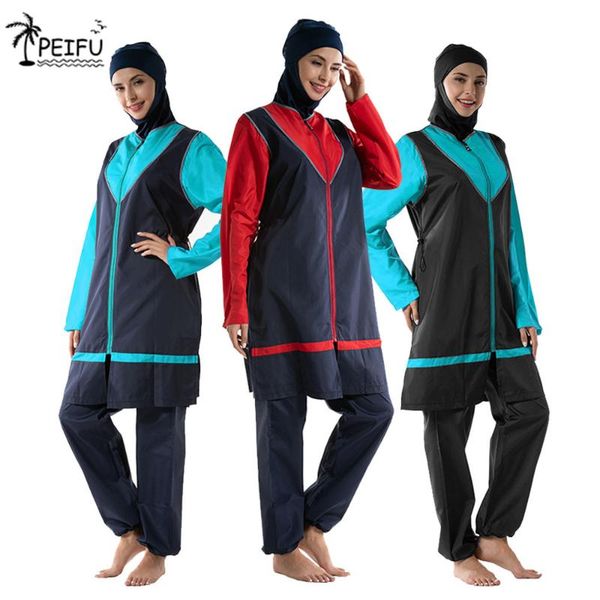 peifu muslim colorblock swimwear women modest patchwork full cover long sleeve swimsuit short sleeves swim wear islamic swimsuit
peifu muslim colorblock swimwear women modest patchwork full cover long sleeve swimsuit short sleeves swim wear islamic swimsuit