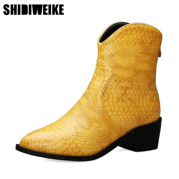 2019 autumn winter casual western cowboy ankle boots women snake leather cowgirl booties short cossacks botas high heels shoes, Black
2019 autumn winter casual western cowboy ankle boots women snake leather cowgirl booties short cossacks botas high heels shoes, Black