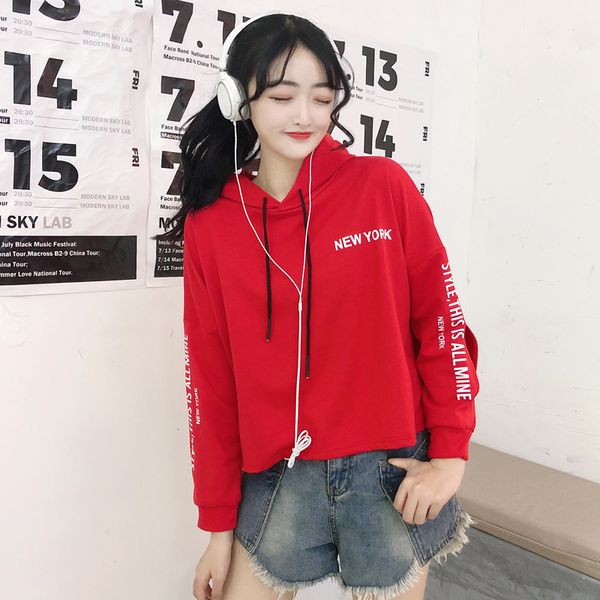 hoodies women new ripped short sweatshirt women spring and autumn fashion casual korean-style pullover, Black
hoodies women new ripped short sweatshirt women spring and autumn fashion casual korean-style pullover, Black