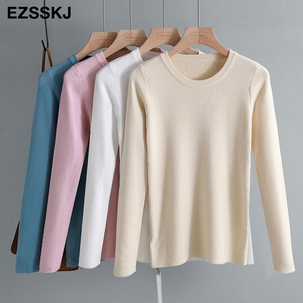 casual o-neck basic autumn winter cashmere sweater women solid knit sweater pullovers long sleeve soft female jumper t191019, White;black
casual o-neck basic autumn winter cashmere sweater women solid knit sweater pullovers long sleeve soft female jumper t191019, White;black