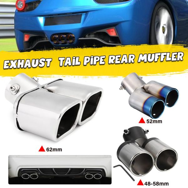 car auto round exhaust muffler tip stainless steel exhaust dual pipe chrome trim modified car rear tail throat liner 48-58mm
car auto round exhaust muffler tip stainless steel exhaust dual pipe chrome trim modified car rear tail throat liner 48-58mm