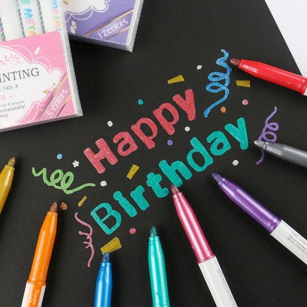 8/12 color metal marker pen non-toxic permanent marker diy art car tyre pen school office stationery supplies
8/12 color metal marker pen non-toxic permanent marker diy art car tyre pen school office stationery supplies