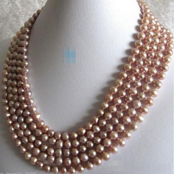 + + long 100" 6-8mm lavender freshwater pearl necklace natural color, Silver
+ + long 100" 6-8mm lavender freshwater pearl necklace natural color, Silver