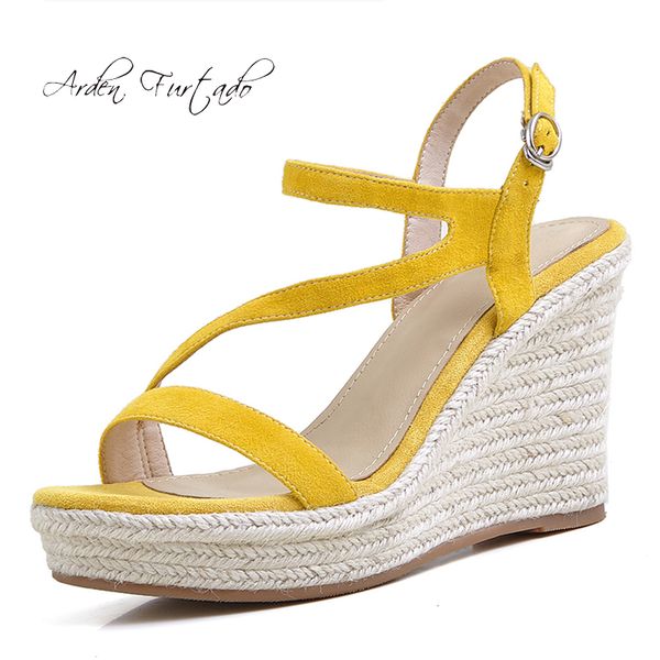 sandals arden furtado 2021 summer wedges platform open toe buckle strap women's shoes yellow, Black
sandals arden furtado 2021 summer wedges platform open toe buckle strap women's shoes yellow, Black