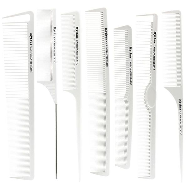 pro hairdresser carbon comb in white color popular heat resistant hair cutting comb set in 7 designs barber favorite set, Silver
pro hairdresser carbon comb in white color popular heat resistant hair cutting comb set in 7 designs barber favorite set, Silver