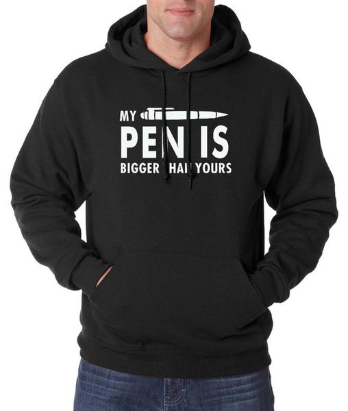 men's hoodies & sweatshirts funny men my pen is bigger than yours 2021 autumn winter hooded fashion fleece sudadera hombre, Black
men's hoodies & sweatshirts funny men my pen is bigger than yours 2021 autumn winter hooded fashion fleece sudadera hombre, Black