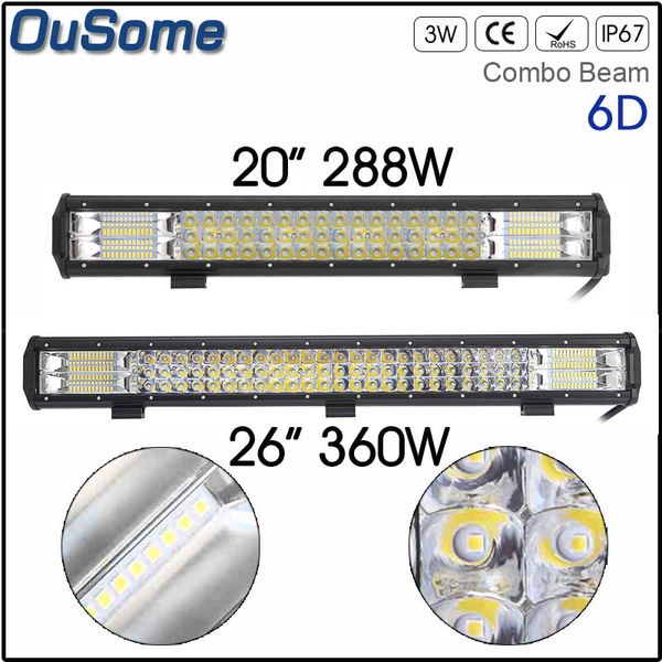 three rows 20" inch 288w 26" inch 360w combo beam offroad work led light bar for 12v 24v driving truck 4x4
three rows 20" inch 288w 26" inch 360w combo beam offroad work led light bar for 12v 24v driving truck 4x4