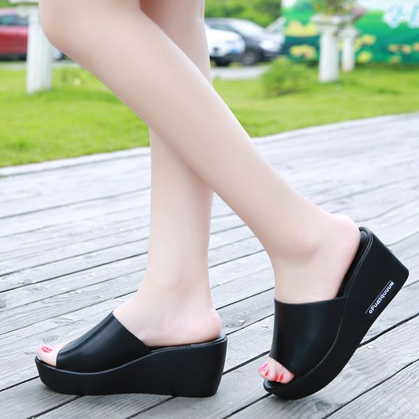 sagace women slippers fashion casual open toe fish mouth platform high heels wedges summer sandals slip-on slope sandals x1219, Black
sagace women slippers fashion casual open toe fish mouth platform high heels wedges summer sandals slip-on slope sandals x1219, Black