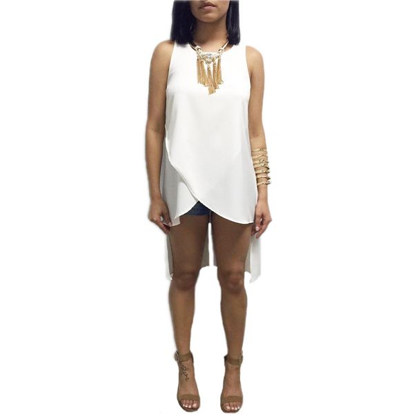fashion women blouse & shirt big size female sleeveless chiffon blouse chic elegant summer casual loose chiffon shirt, White
fashion women blouse & shirt big size female sleeveless chiffon blouse chic elegant summer casual loose chiffon shirt, White