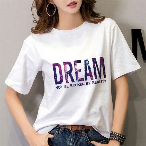 100% cotton 2020 large size t-shirt women's loose summer clothes students 200 jin short sleeve t-shirt 12.8, White
100% cotton 2020 large size t-shirt women's loose summer clothes students 200 jin short sleeve t-shirt 12.8, White