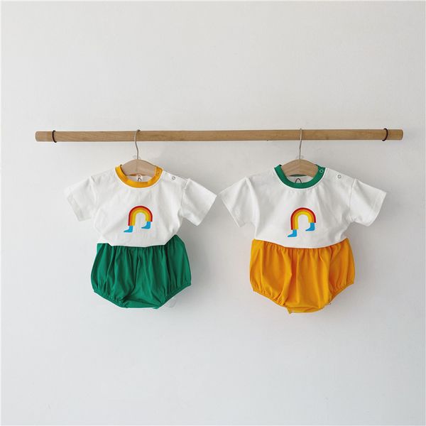clothing sets summer born baby girls boys clothes set rainbow printed short sleeve t shirt + pants 2pcs infant outfits, White
clothing sets summer born baby girls boys clothes set rainbow printed short sleeve t shirt + pants 2pcs infant outfits, White