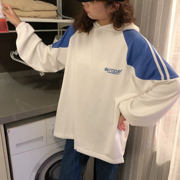 women hoodies new fashion sweater women loose hooded thin tide wild long sleeve streetwear clothes size m-2xl, Black
women hoodies new fashion sweater women loose hooded thin tide wild long sleeve streetwear clothes size m-2xl, Black