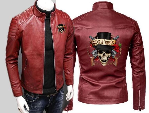 men's guns n roses leather jacket spring and autumn winter guns n roses leather jacket slim men's sports long sleeve top, Black;brown
men's guns n roses leather jacket spring and autumn winter guns n roses leather jacket slim men's sports long sleeve top, Black;brown