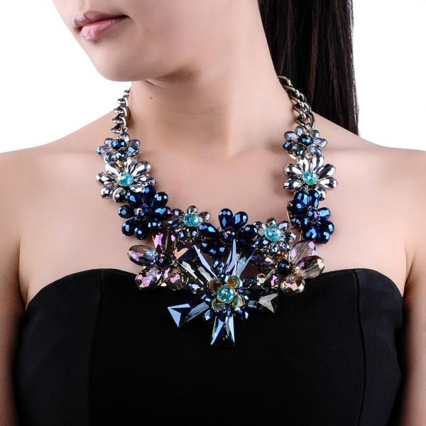 flowers crystals flower pendant gold chain women big necklace statement necklace female jewelry blue/black fashion 2019, Silver
flowers crystals flower pendant gold chain women big necklace statement necklace female jewelry blue/black fashion 2019, Silver
