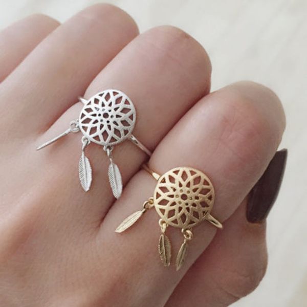 2019 new arriveldream catcher ring hollow feathers opening rings charming jewelry for women gifts, Golden;silver
2019 new arriveldream catcher ring hollow feathers opening rings charming jewelry for women gifts, Golden;silver