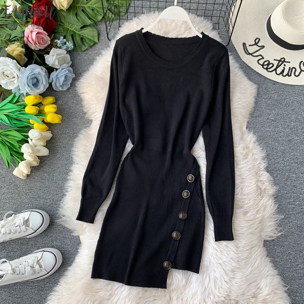 chic женщины bodycon платье осень зима 2020 новая мода боковые кнопки с длинным рукавом короткое платье трикотажное женщины черное платье, Black;gray
chic женщины bodycon платье осень зима 2020 новая мода боковые кнопки с длинным рукавом короткое платье трикотажное женщины черное платье, Black;gray