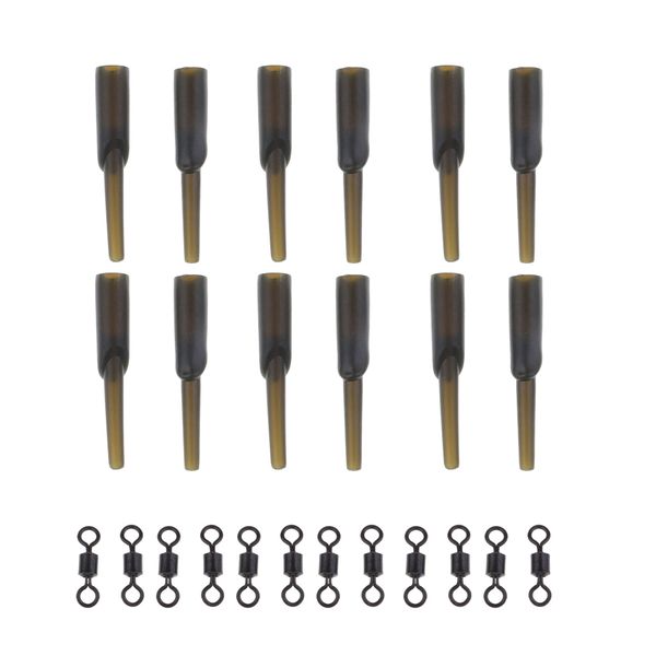 24pcs abs safety lead clips copper 4# rolling swivels hair rigs carp fishing tackle set
24pcs abs safety lead clips copper 4# rolling swivels hair rigs carp fishing tackle set