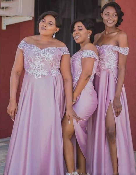 plus size side split bridesmaids dresses long 2020 off shoulder lace-up back maid of honor wedding guest party gowns custom, White;pink
plus size side split bridesmaids dresses long 2020 off shoulder lace-up back maid of honor wedding guest party gowns custom, White;pink
