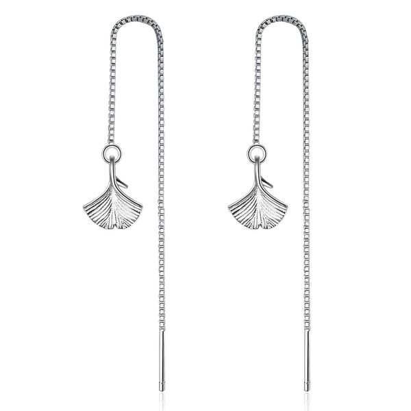 eh381 ginkgo biloba ear line female art forest line face thin fresh korean temperament earrings long, Silver
eh381 ginkgo biloba ear line female art forest line face thin fresh korean temperament earrings long, Silver