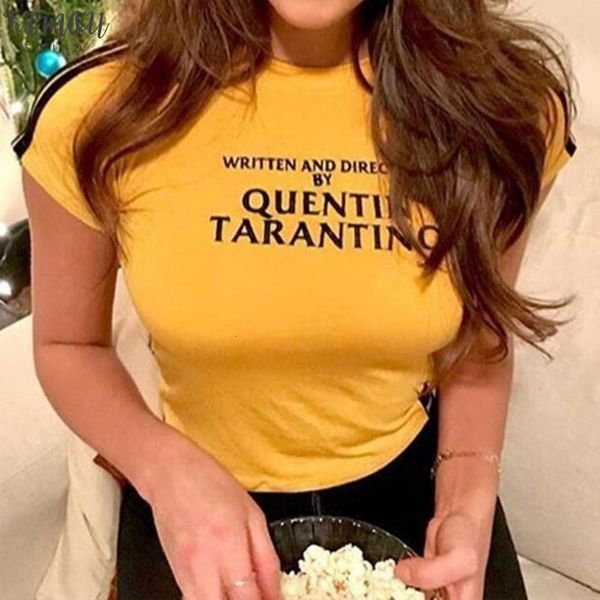 written and directed quentin tarantino yellow t shirt 90s women fashion tees goth grunge camisetas tumblr art slogan shirt, White
written and directed quentin tarantino yellow t shirt 90s women fashion tees goth grunge camisetas tumblr art slogan shirt, White