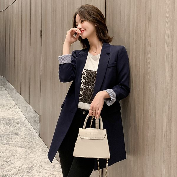 spring new korean version of net red small suit jacket womens-style loose casual fashion solid color suit, White;black
spring new korean version of net red small suit jacket womens-style loose casual fashion solid color suit, White;black
