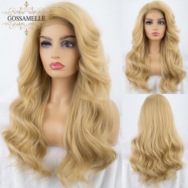 gossamelle light blonde l part lace front wig long wavy synthetic wigs for women cosplay wigs high temperature fiber, Black
gossamelle light blonde l part lace front wig long wavy synthetic wigs for women cosplay wigs high temperature fiber, Black