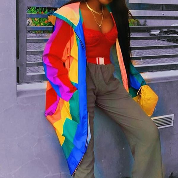 striped rainbow hoodies casual long trench coat fashion streetwear womens windbreakers african plus size maxi trenchcoat autumn, Tan;black
striped rainbow hoodies casual long trench coat fashion streetwear womens windbreakers african plus size maxi trenchcoat autumn, Tan;black