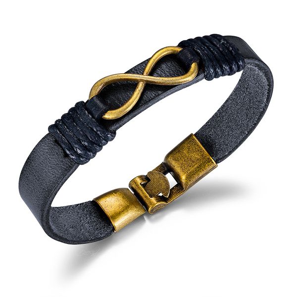 simple black brown braided leather bracelets for men charm alloy infinity bracelet handmade jewelry friendship bangle gifts, Golden;silver
simple black brown braided leather bracelets for men charm alloy infinity bracelet handmade jewelry friendship bangle gifts, Golden;silver