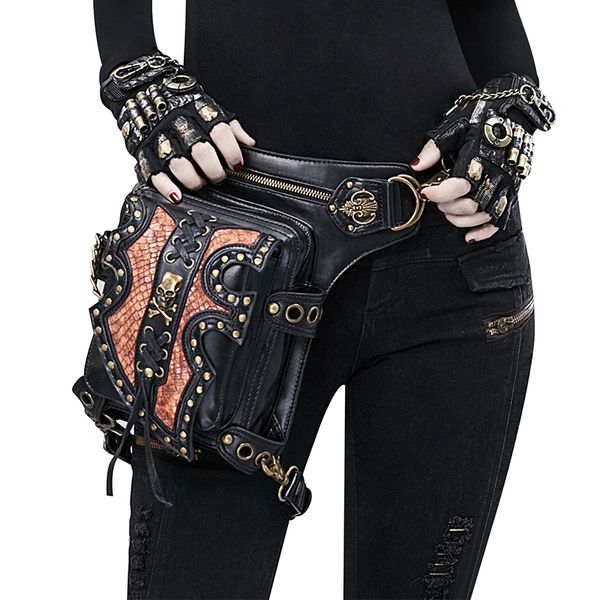 black women fanny bag steam punk retro rock gothic bag goth shoulder waist packs motorcycle leg bags leather fanny packs
black women fanny bag steam punk retro rock gothic bag goth shoulder waist packs motorcycle leg bags leather fanny packs