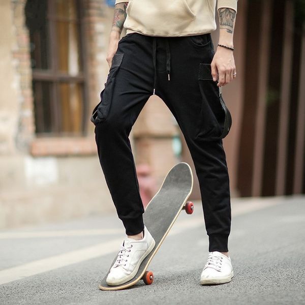 new autumn winter mens trousers fashion solid drawstring elastic waist ankle-length harem pants male casual pocket sweatpants, Black
new autumn winter mens trousers fashion solid drawstring elastic waist ankle-length harem pants male casual pocket sweatpants, Black