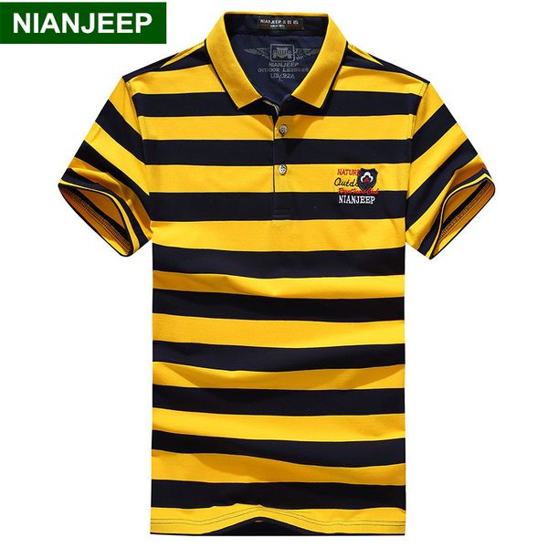 Nianjeep Brand Summer High Quality New Men Fashion Striped Polo Shirts Breathable Male Cotton Casual Short Sleeve Polo Shirt
Nianjeep Brand Summer High Quality New Men Fashion Striped Polo Shirts Breathable Male Cotton Casual Short Sleeve Polo Shirt