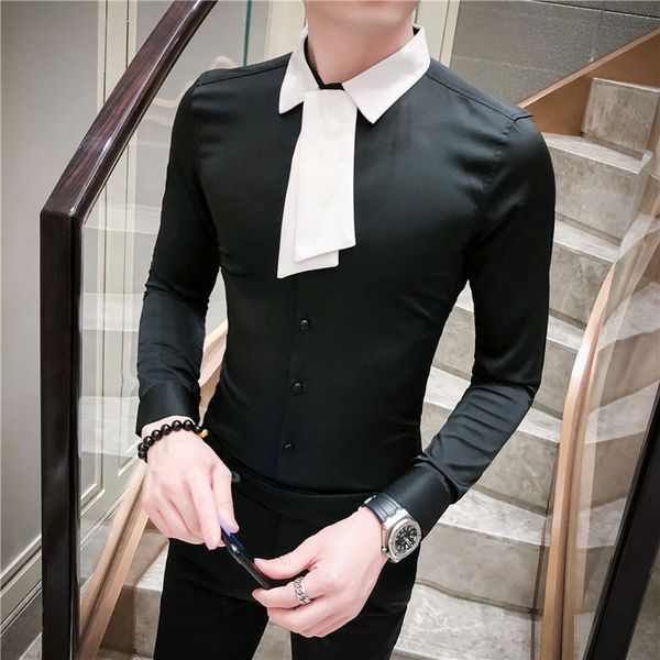 мода 2020 рубашка с длинным рукавом solid designer madarin slim fit shirt men dress камиза social streetwear masculina camicie uomo, White;black
мода 2020 рубашка с длинным рукавом solid designer madarin slim fit shirt men dress камиза social streetwear masculina camicie uomo, White;black