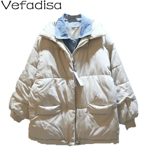 vefadisa winter thick parka woman casual cowboy false two paper parka solid color loose overcoat woman 2019 qyf885, Black
vefadisa winter thick parka woman casual cowboy false two paper parka solid color loose overcoat woman 2019 qyf885, Black