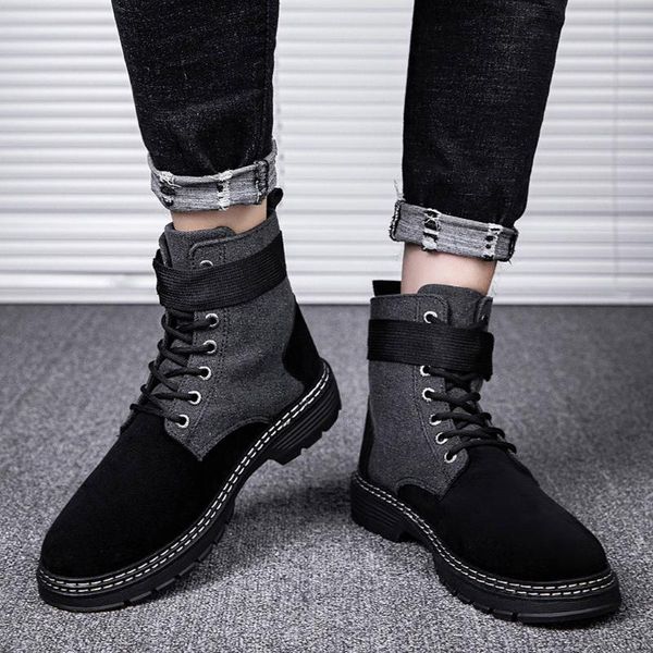 men's fashion working short bare boots solid pu casual cool handsome leather boots boys motorcycle booties botas masculina, Black
men's fashion working short bare boots solid pu casual cool handsome leather boots boys motorcycle booties botas masculina, Black