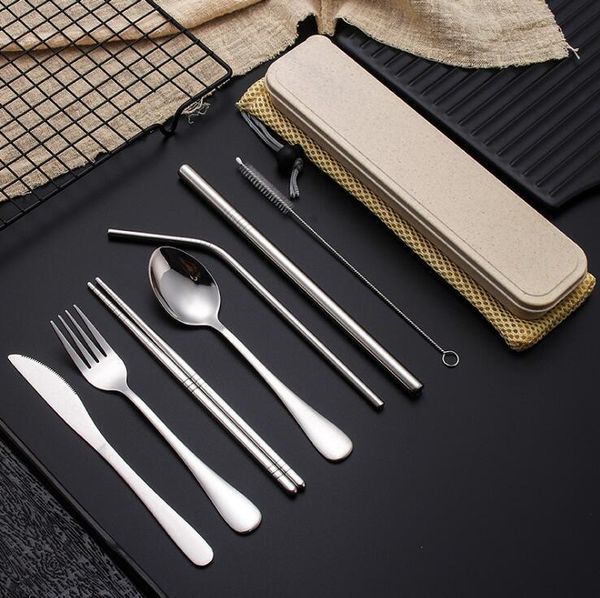 stainless steel flatware set portable cutlery set for outdoor travel picnic dinnerware set metal straw with box and bag kitchen utensil
stainless steel flatware set portable cutlery set for outdoor travel picnic dinnerware set metal straw with box and bag kitchen utensil