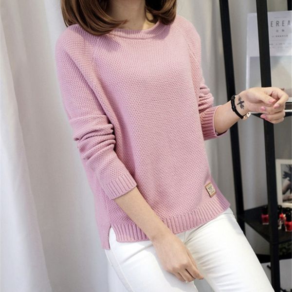 sweater women simple casual long-sleeved round neck sweater loose style solid color knit bottoming #e, White;black
sweater women simple casual long-sleeved round neck sweater loose style solid color knit bottoming #e, White;black