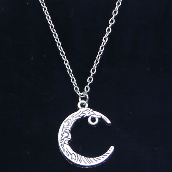 5pcs new fashion necklace 26x21mm moon face silver pendants short long women men colar gift jewelry choker
5pcs new fashion necklace 26x21mm moon face silver pendants short long women men colar gift jewelry choker