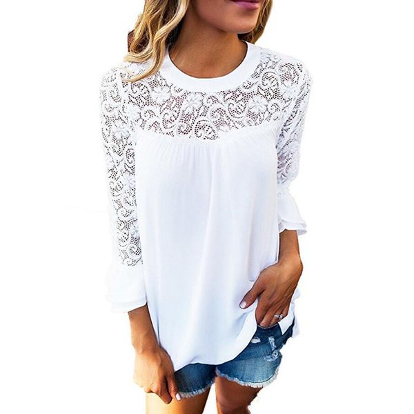 2019 summer hollow out women blouses solid long sleeve elegant chiffon blouse shirts white lace office lady blusa
2019 summer hollow out women blouses solid long sleeve elegant chiffon blouse shirts white lace office lady blusa