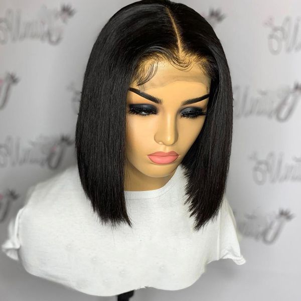 13x6 deep part lace front human hair wigs for black women pre plucked brazilian virgin short bob cut wig with baby hair, Black;brown
13x6 deep part lace front human hair wigs for black women pre plucked brazilian virgin short bob cut wig with baby hair, Black;brown