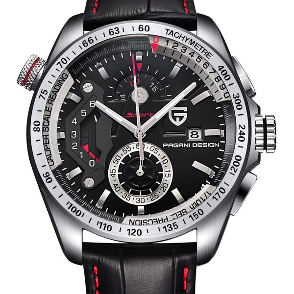 pagani design waterproof outdoor calendar chronograph sports leather & stainless steel quartz men's watches relogio masculino, Slivery;brown
pagani design waterproof outdoor calendar chronograph sports leather & stainless steel quartz men's watches relogio masculino, Slivery;brown