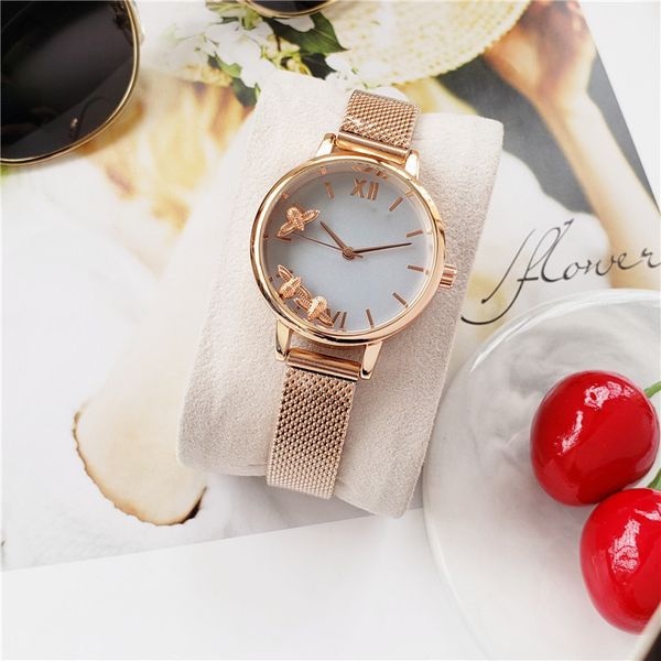 2019 ob quartz watch butterfly face double-sided glass bees move watches women watch luxury quartz watch business waterproof wristwatch, Slivery;brown
2019 ob quartz watch butterfly face double-sided glass bees move watches women watch luxury quartz watch business waterproof wristwatch, Slivery;brown
