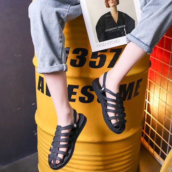 2020 new women rome sandals hollow flat shoes female slip on sandals fashion soft light slides ladies comfortable beach shoes, Black
2020 new women rome sandals hollow flat shoes female slip on sandals fashion soft light slides ladies comfortable beach shoes, Black