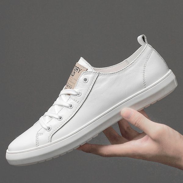 summer white shoes men's leather breathable suede leather white casual shoes flat bottom, Black
summer white shoes men's leather breathable suede leather white casual shoes flat bottom, Black
